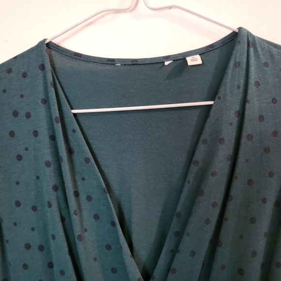 Dark Forrest Green Ripple Dress | Size XS - Picture 4 of 6